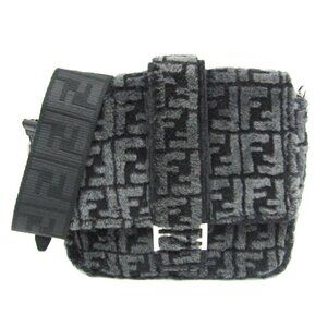 FENDI Black Leather Shoulder Bag
